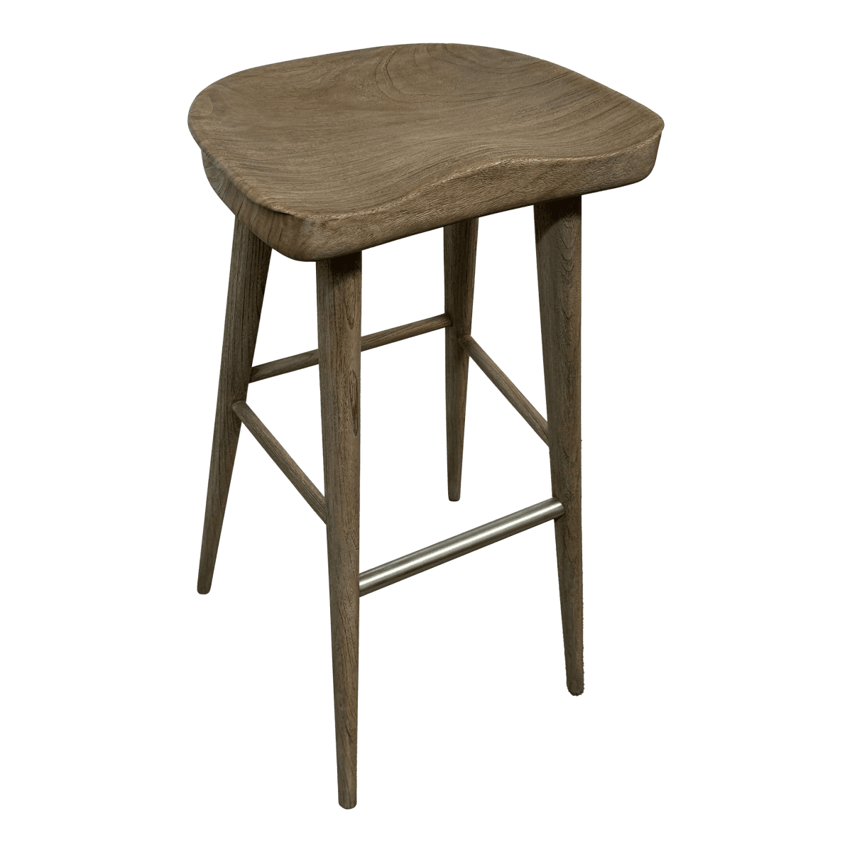 Brownstone Balboa Bar Stool, Driftwood - Thumbnail 2