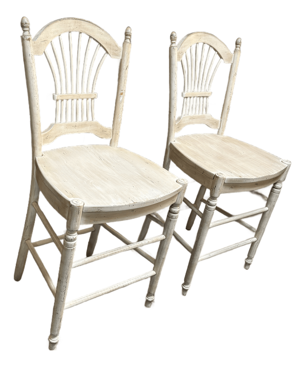 Sunrise Home French Provincial Counter Stools, Pair - Thumbnail 2