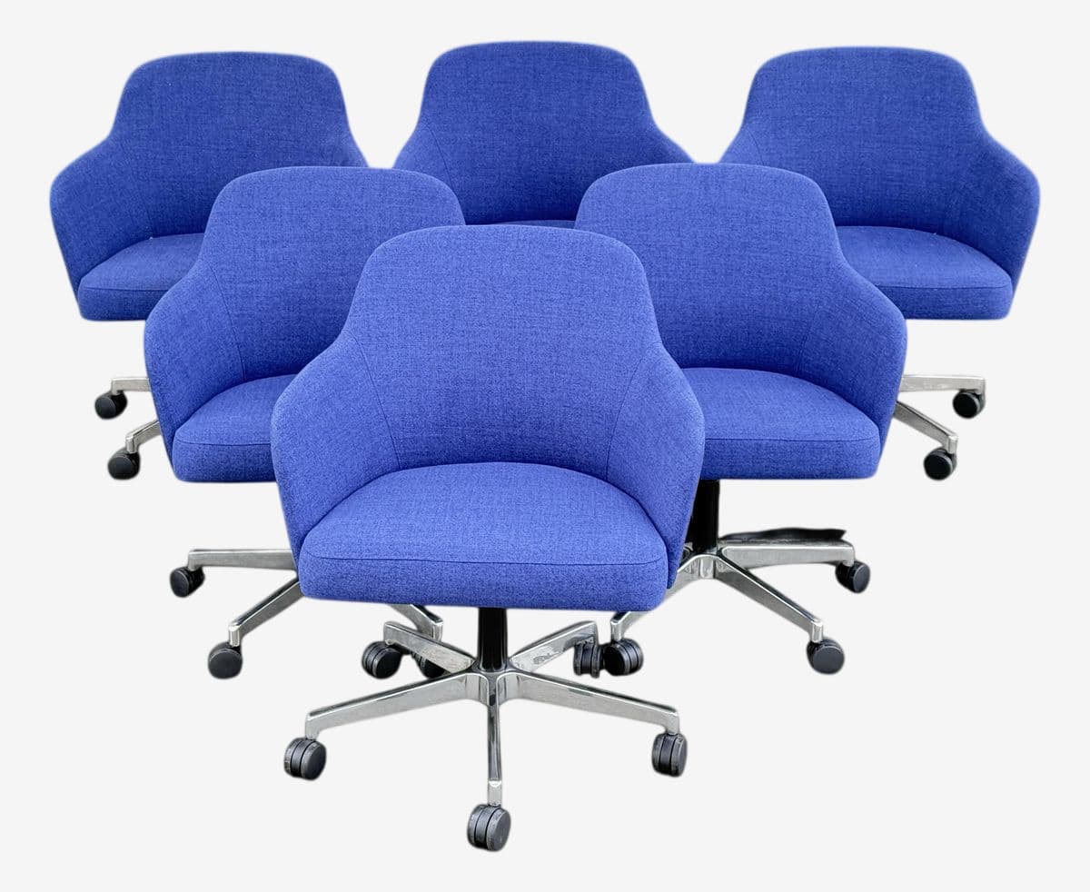 Steelcase for West Elm Sterling Conference Office Chairs, Set of Six - Image 1
