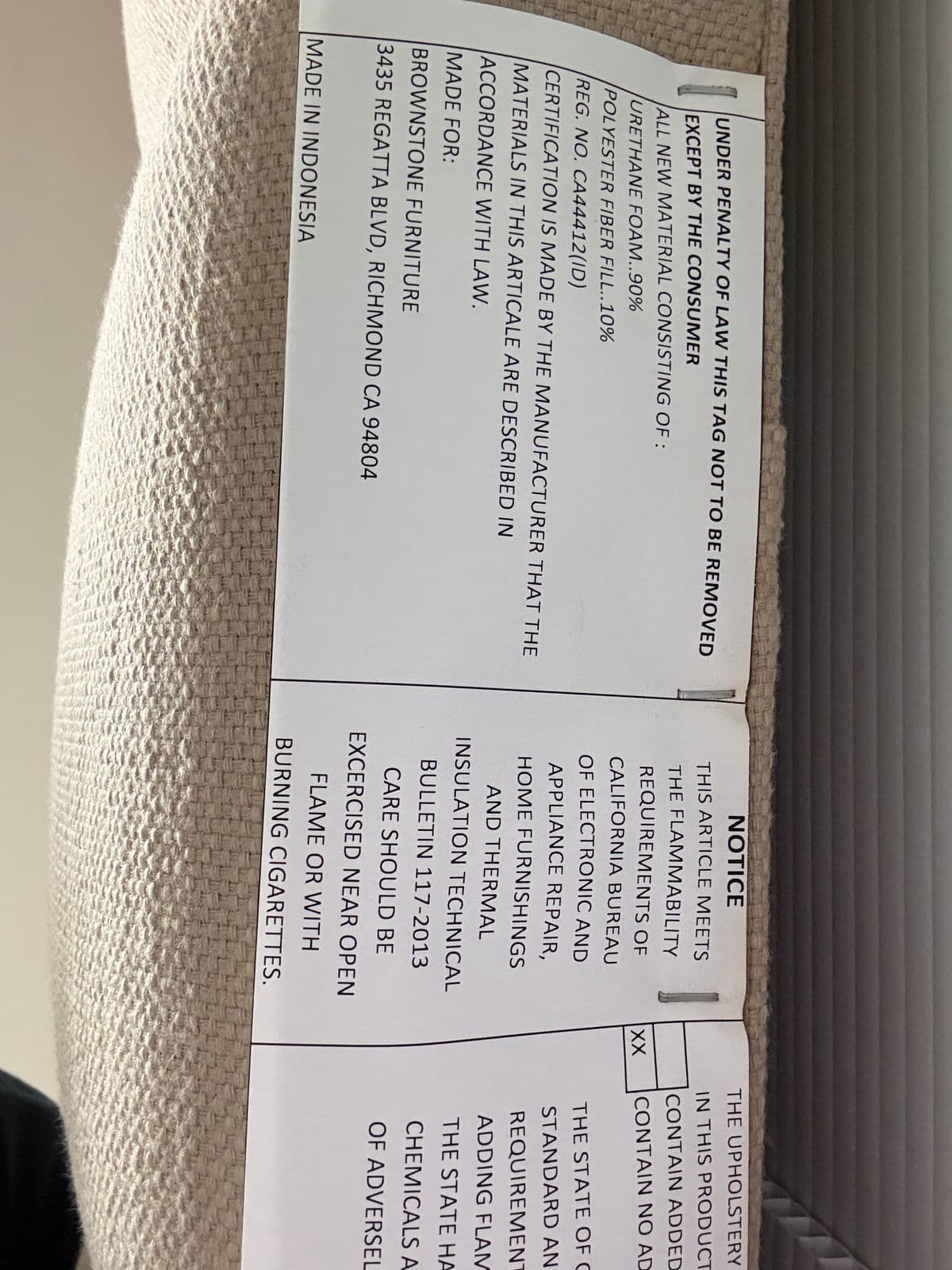 Standard King Brownstone Furniture Crawford Headboard - Thumbnail 9