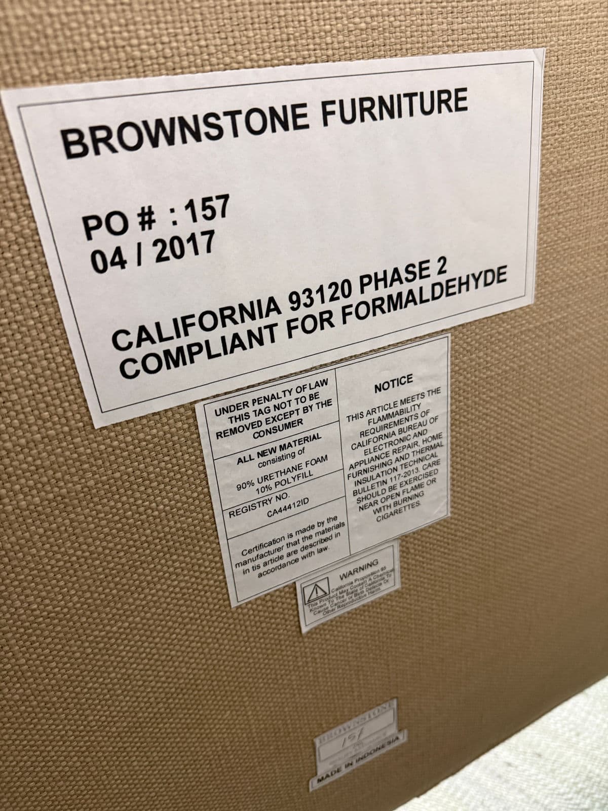 Standard King Brownstone Furniture Crawford Headboard - Thumbnail 10