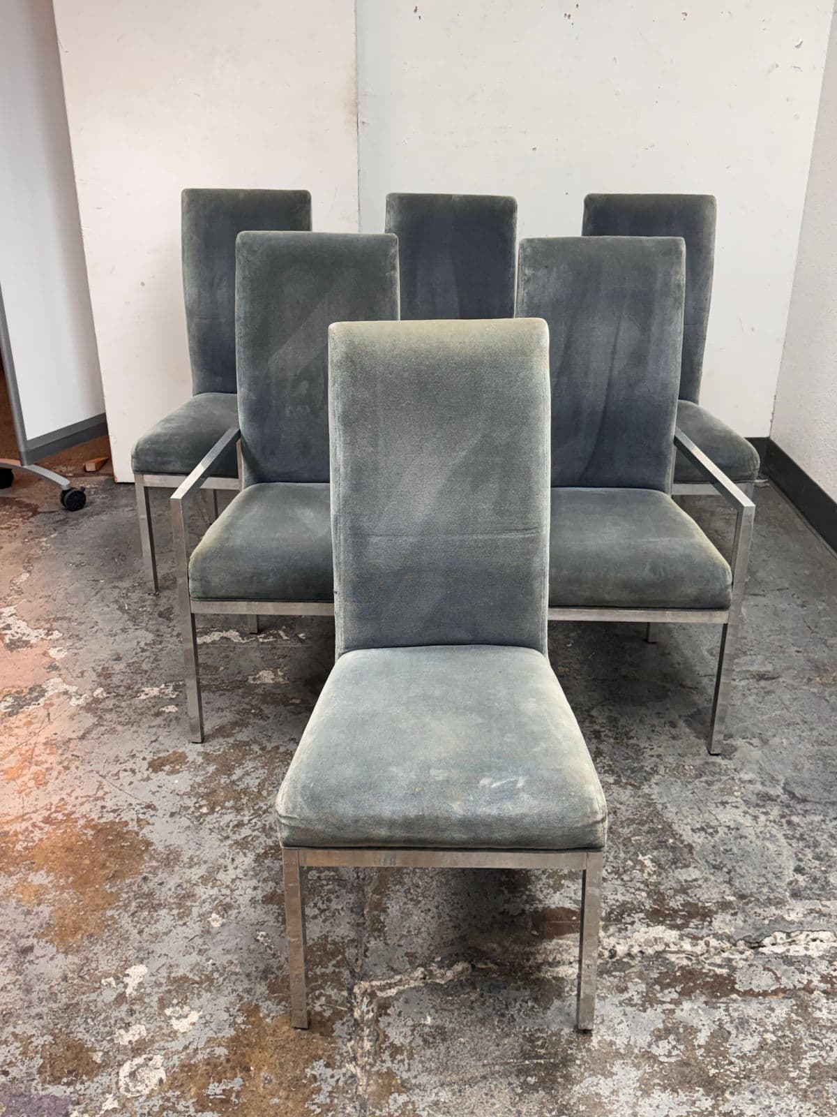 Circa 1970's Milo Baughman for D. I. A. Dining Chairs, Set of Six - Thumbnail 3