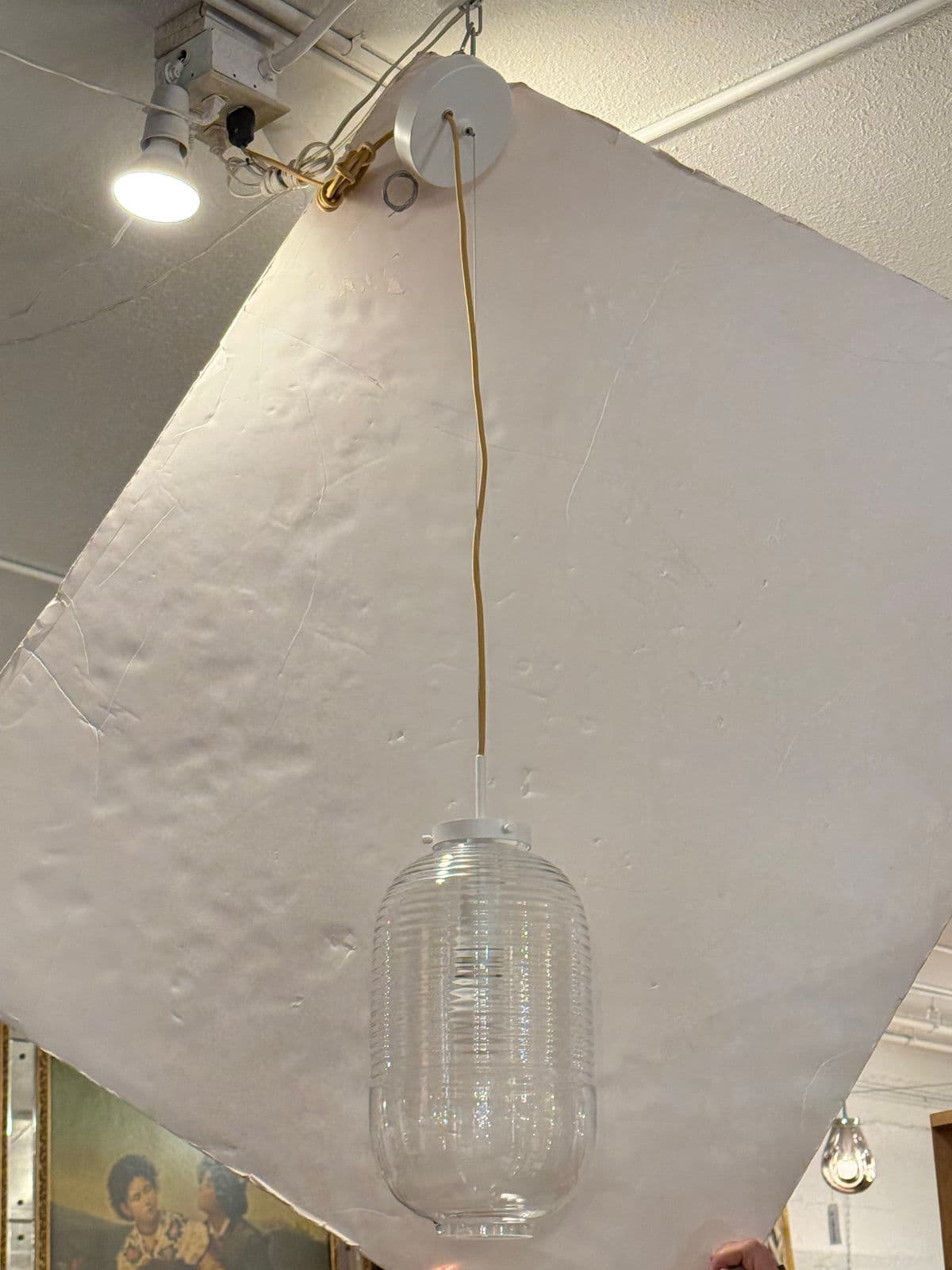 New Bomma Lantern Pendant, White - Thumbnail 3