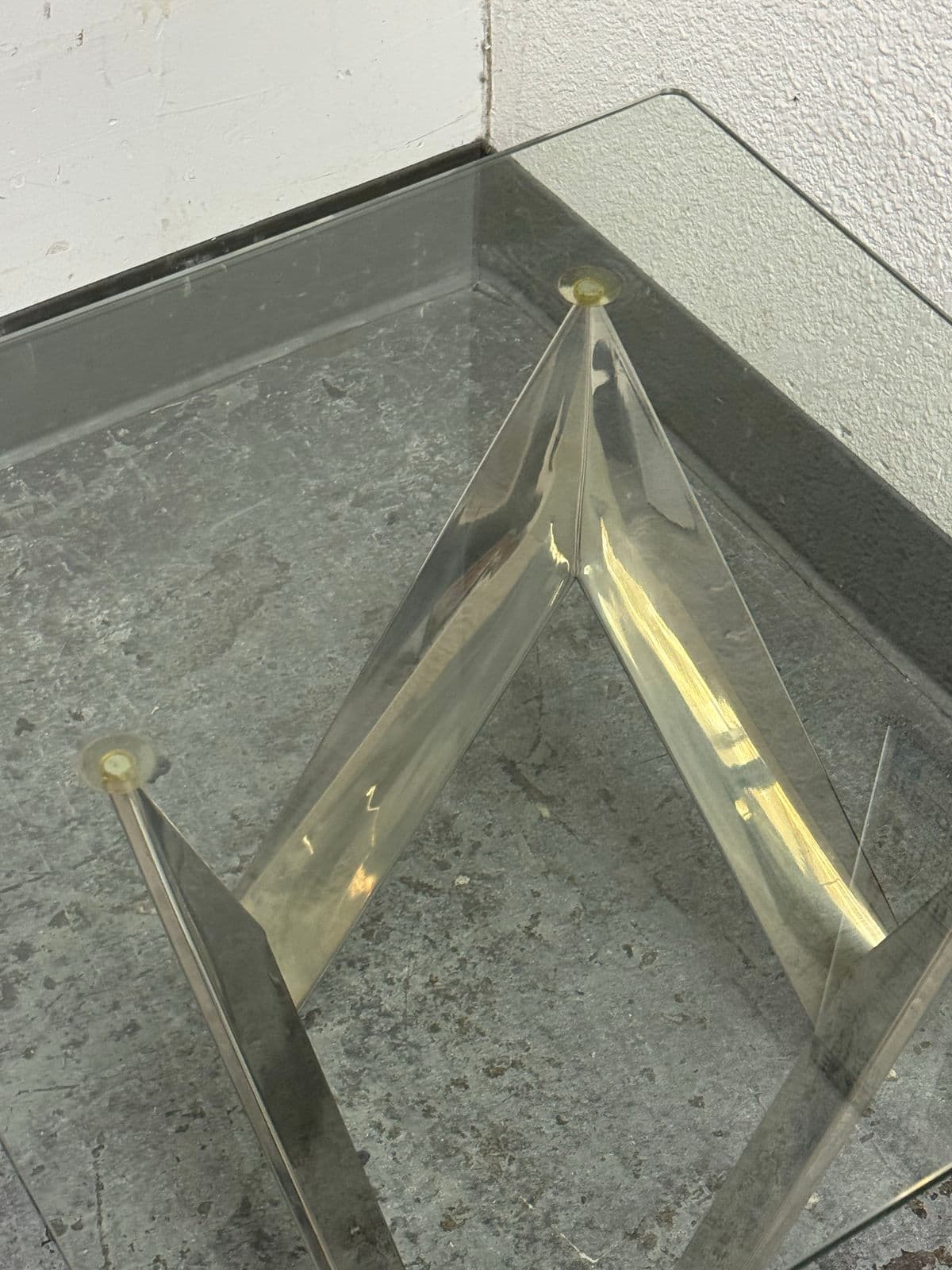 Calvin Chrome + Glass Side Tables, Pair - Thumbnail 8