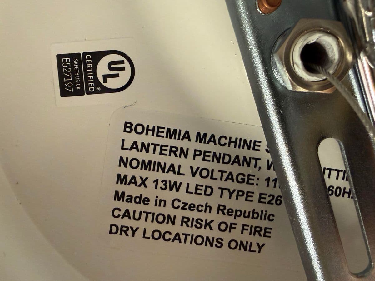 New Bomma Lantern Pendant, White - Thumbnail 13