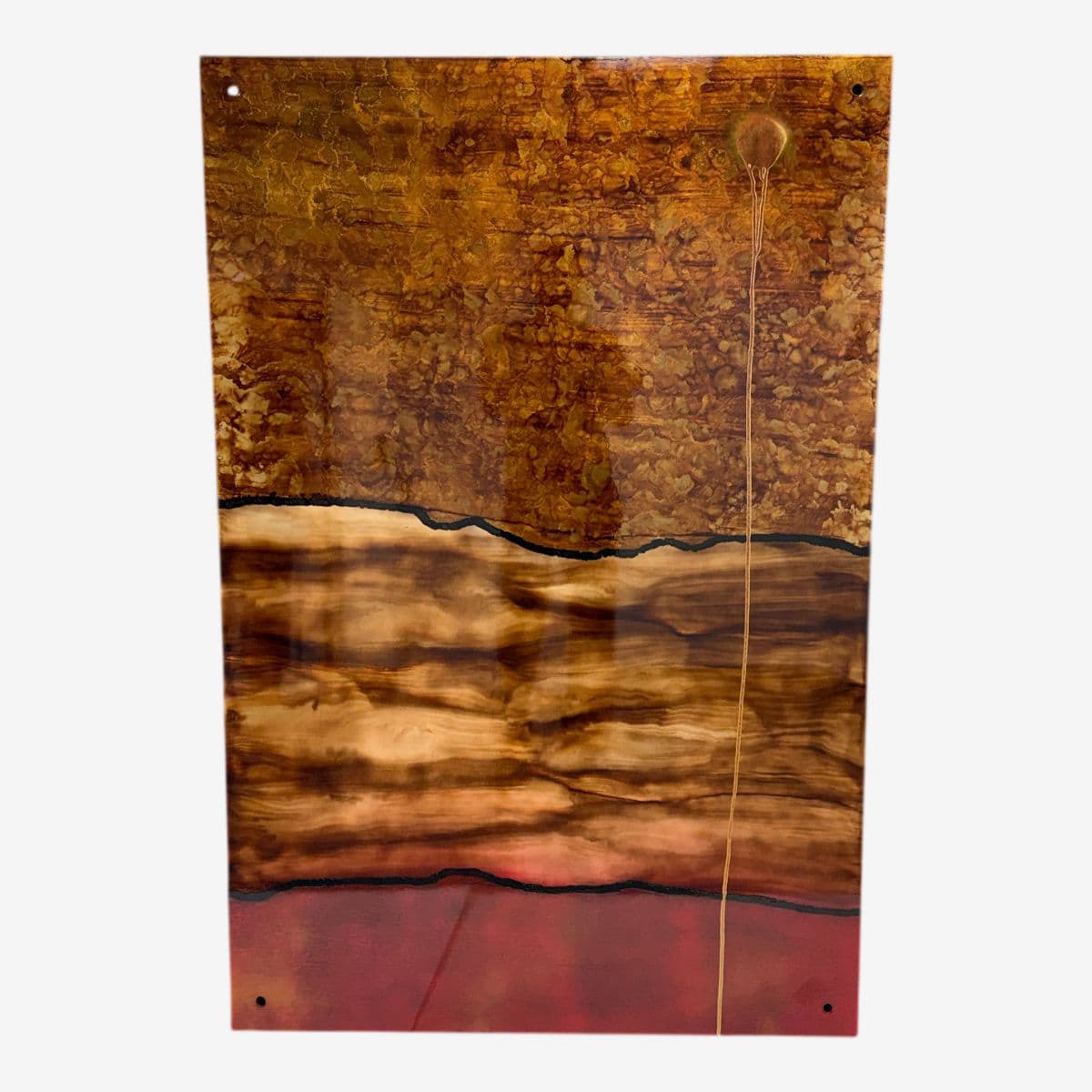 Palomas Painted Glass Panel Wall Art - Image 1