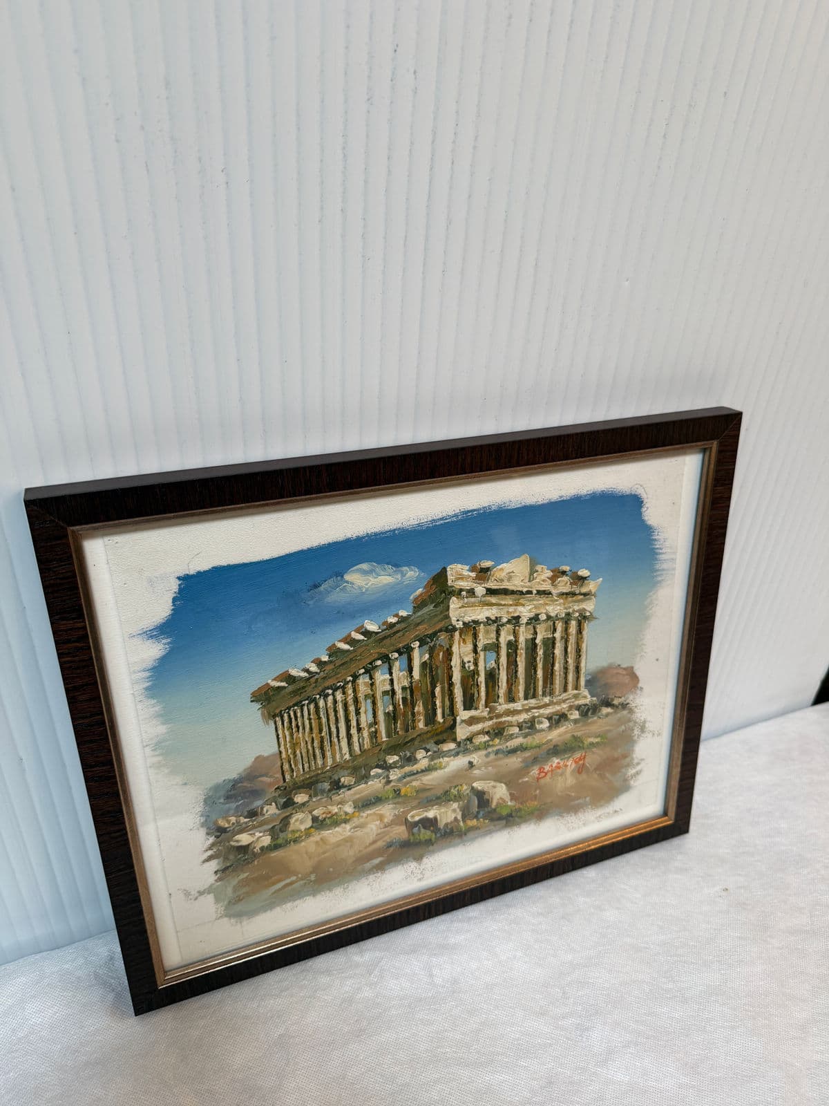 Greek Artwork of the Parthenon, Signed - Thumbnail 3