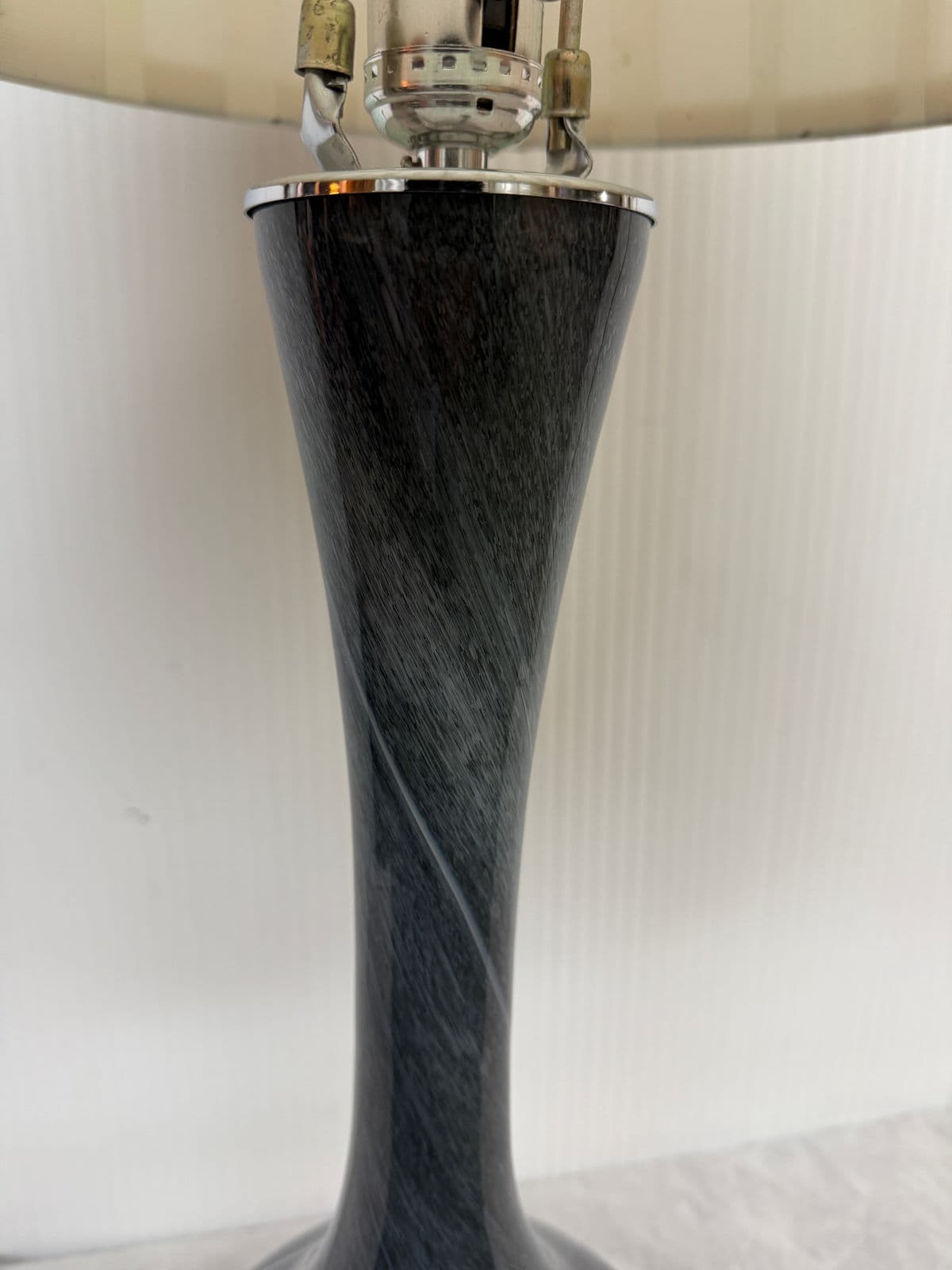 Long Neck Deep Blue Table Lamp - Thumbnail 4