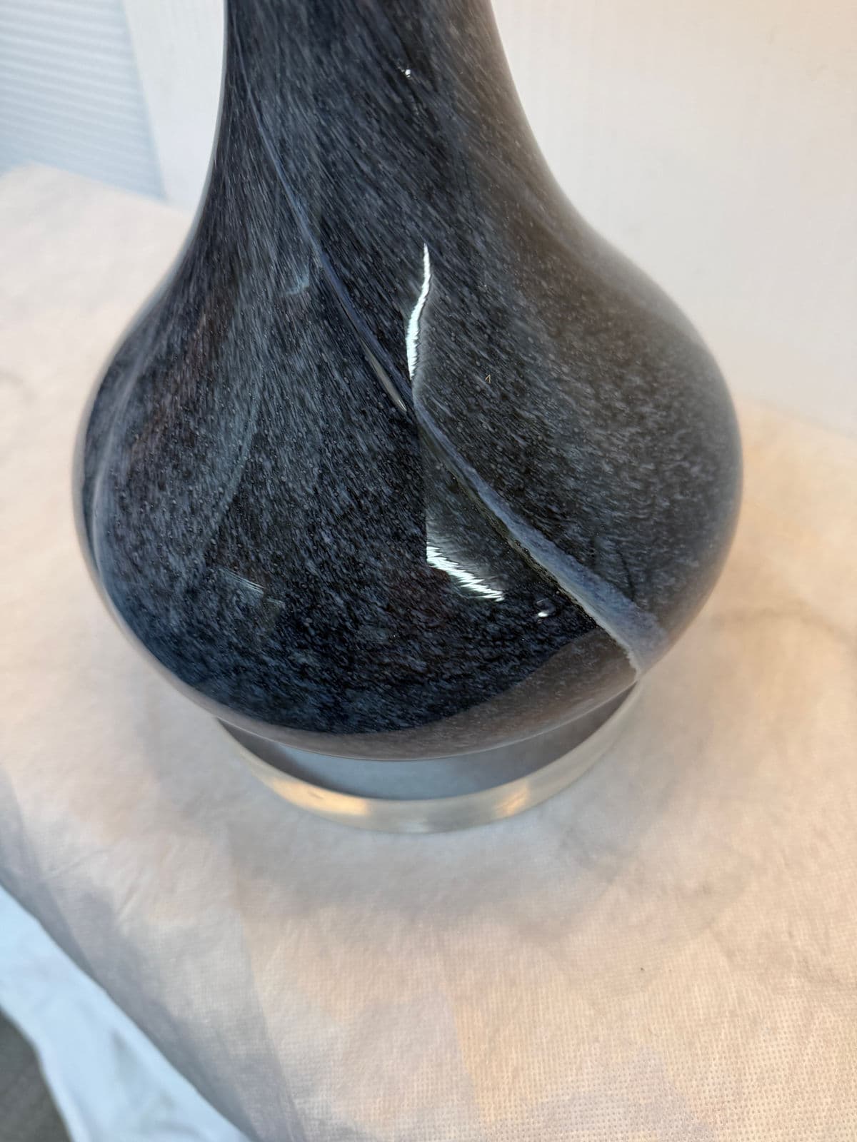 Long Neck Deep Blue Table Lamp - Thumbnail 7