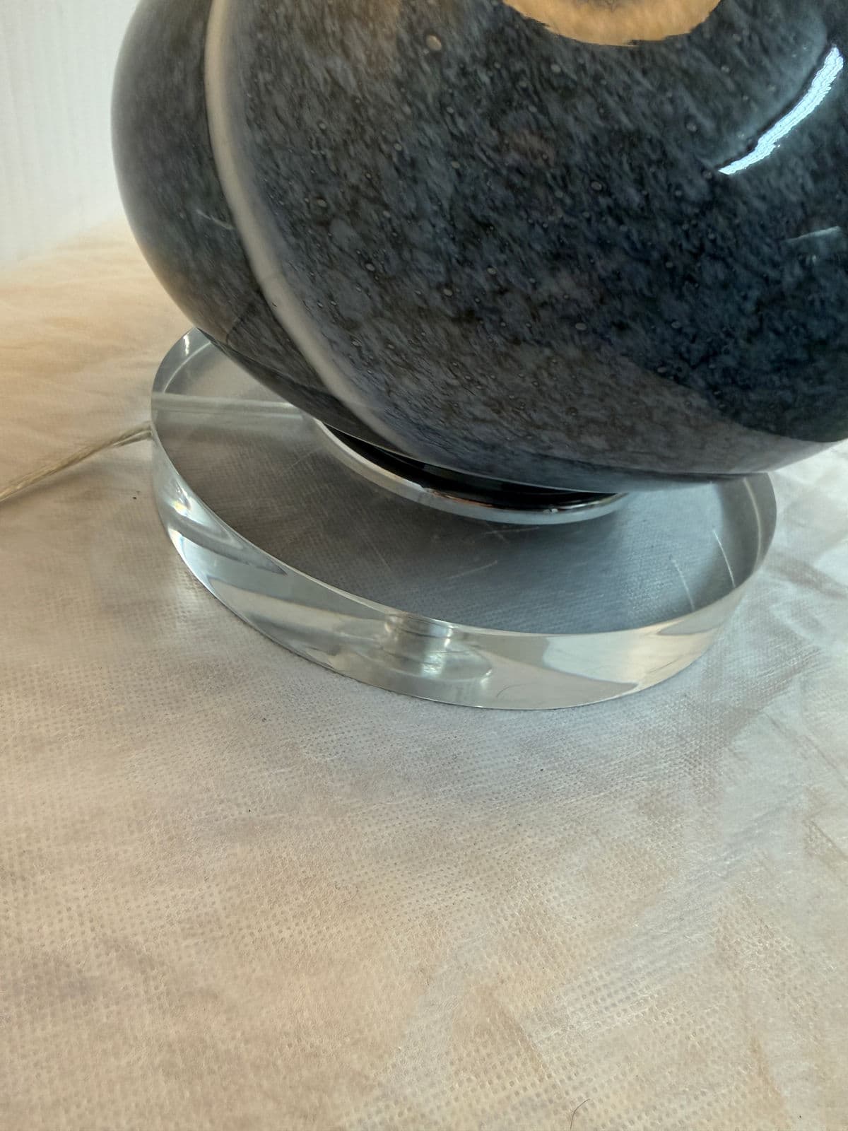 Long Neck Deep Blue Table Lamp - Thumbnail 9