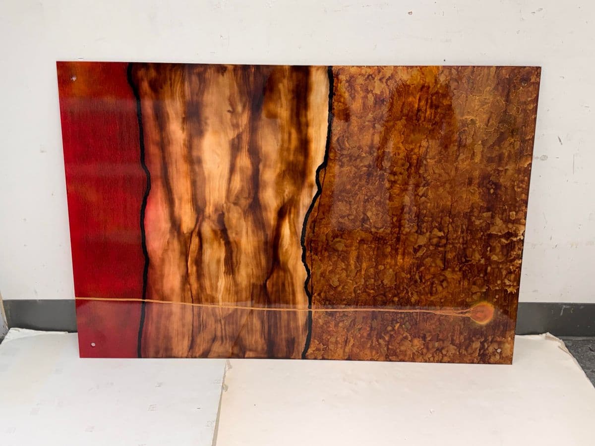 Palomas Painted Glass Panel Wall Art - Thumbnail 5