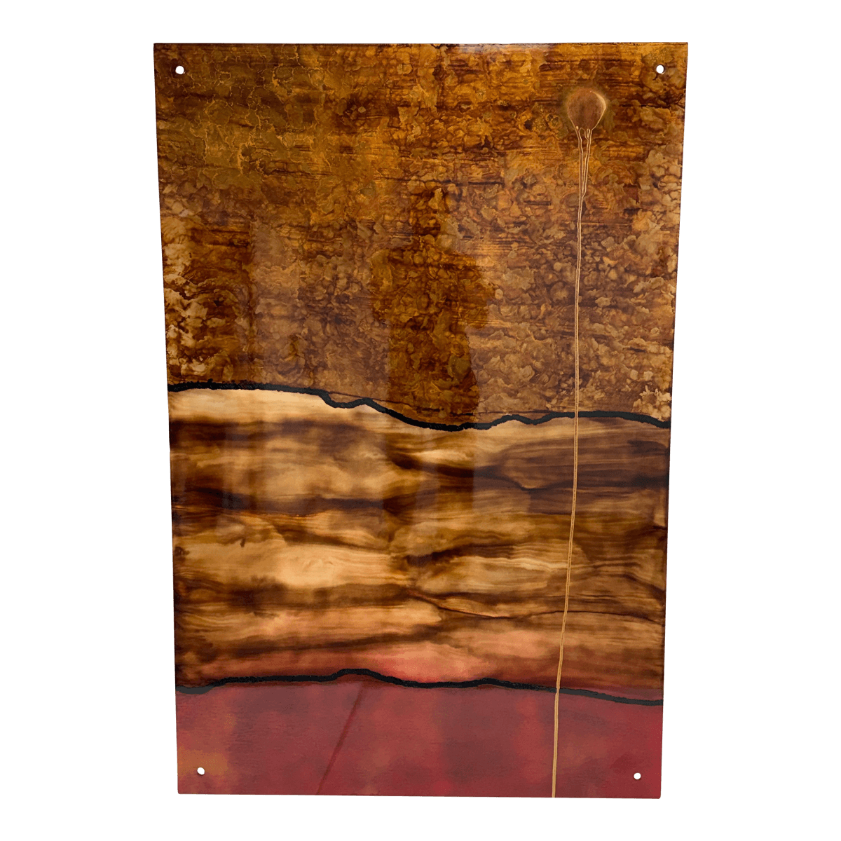 Palomas Painted Glass Panel Wall Art - Thumbnail 2