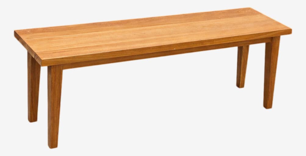 Rustic Modern Reclaimed Teak Bench - Image 1