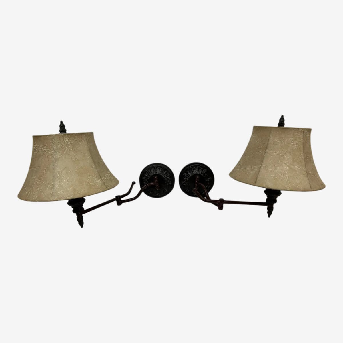 Barnes & Ivy French Rustic Swing Arm Sconces, Pair - Image 1
