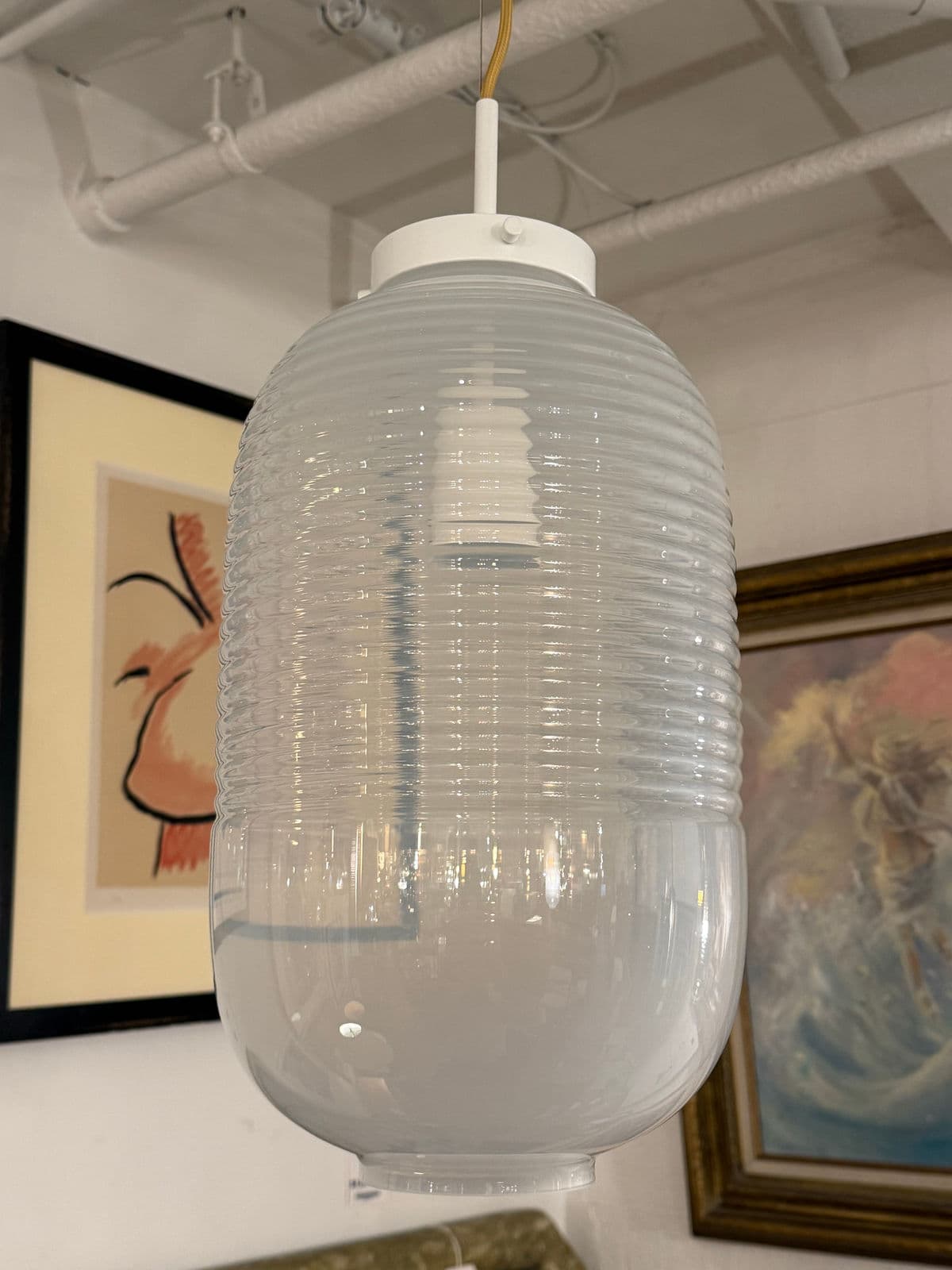 New Bomma Lantern Pendant, White - Thumbnail 5