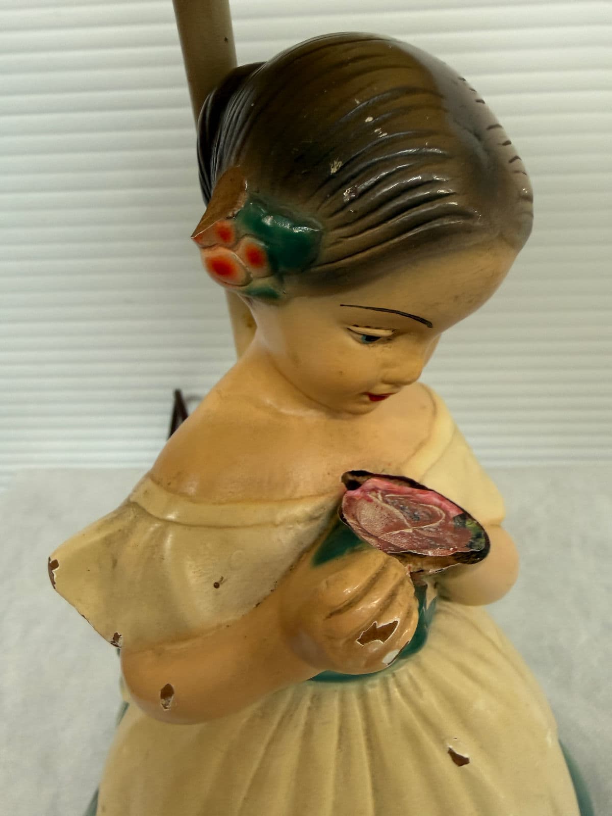 Vintage Ceramic Figurine Table Lamps, Pair - Thumbnail 9