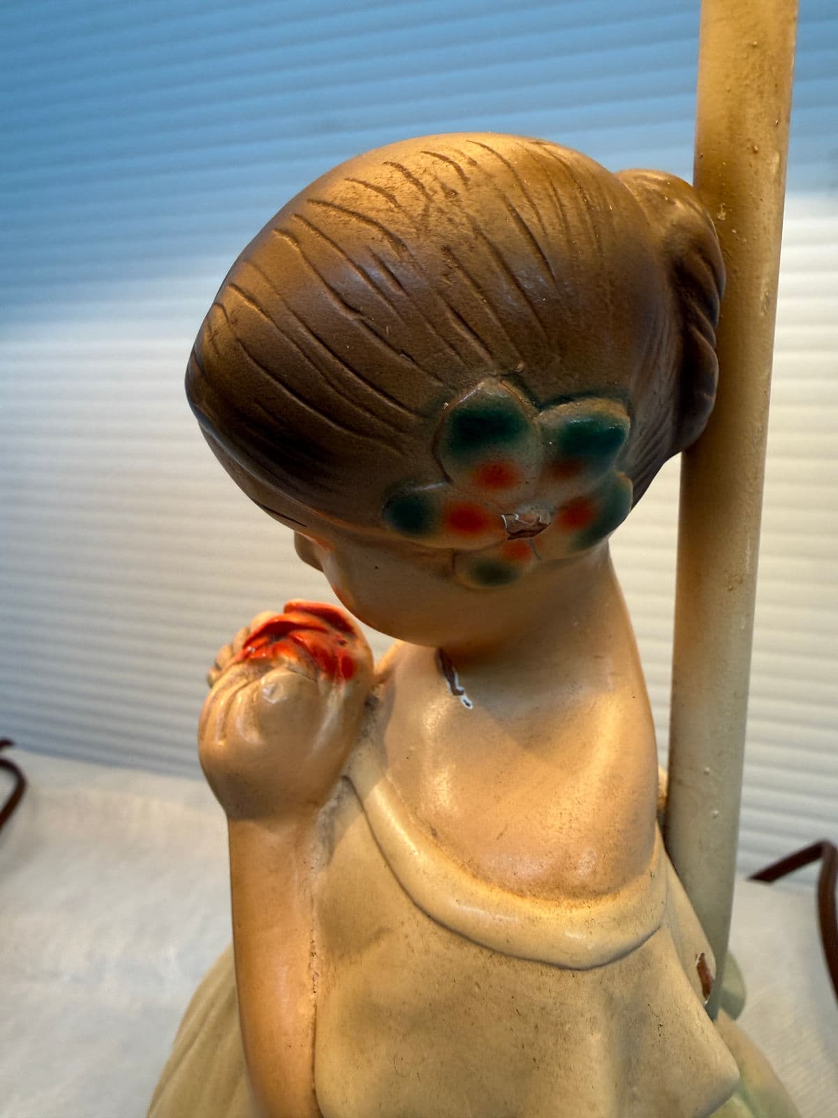 Vintage Ceramic Figurine Table Lamps, Pair - Thumbnail 8