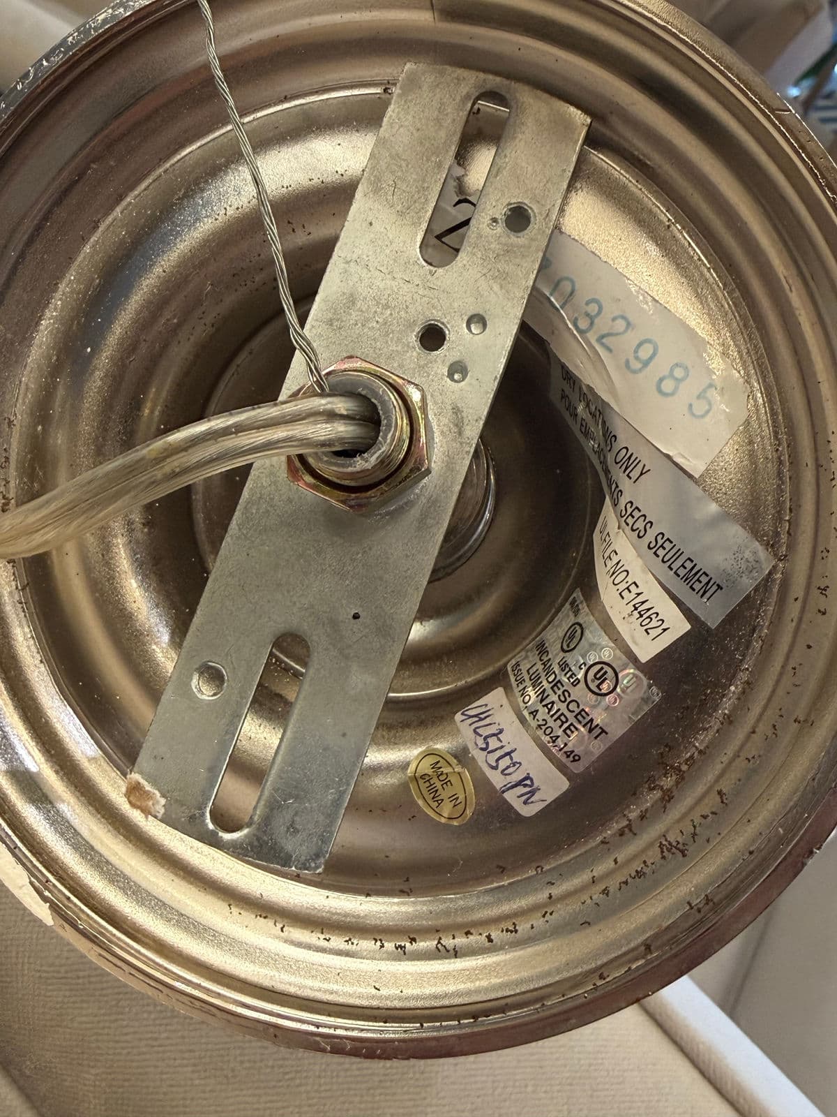 Chrome Pendant Chandelier With Pleated Shades - Thumbnail 13