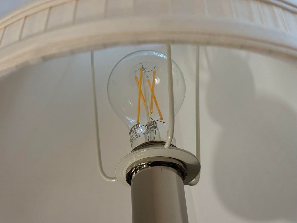 Chrome Pendant Chandelier With Pleated Shades - Thumbnail 6