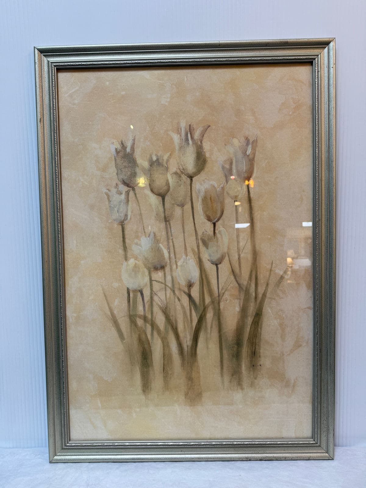 Cheri Blum "White Triumphator Tulips" Art Work, Framed - Thumbnail 4