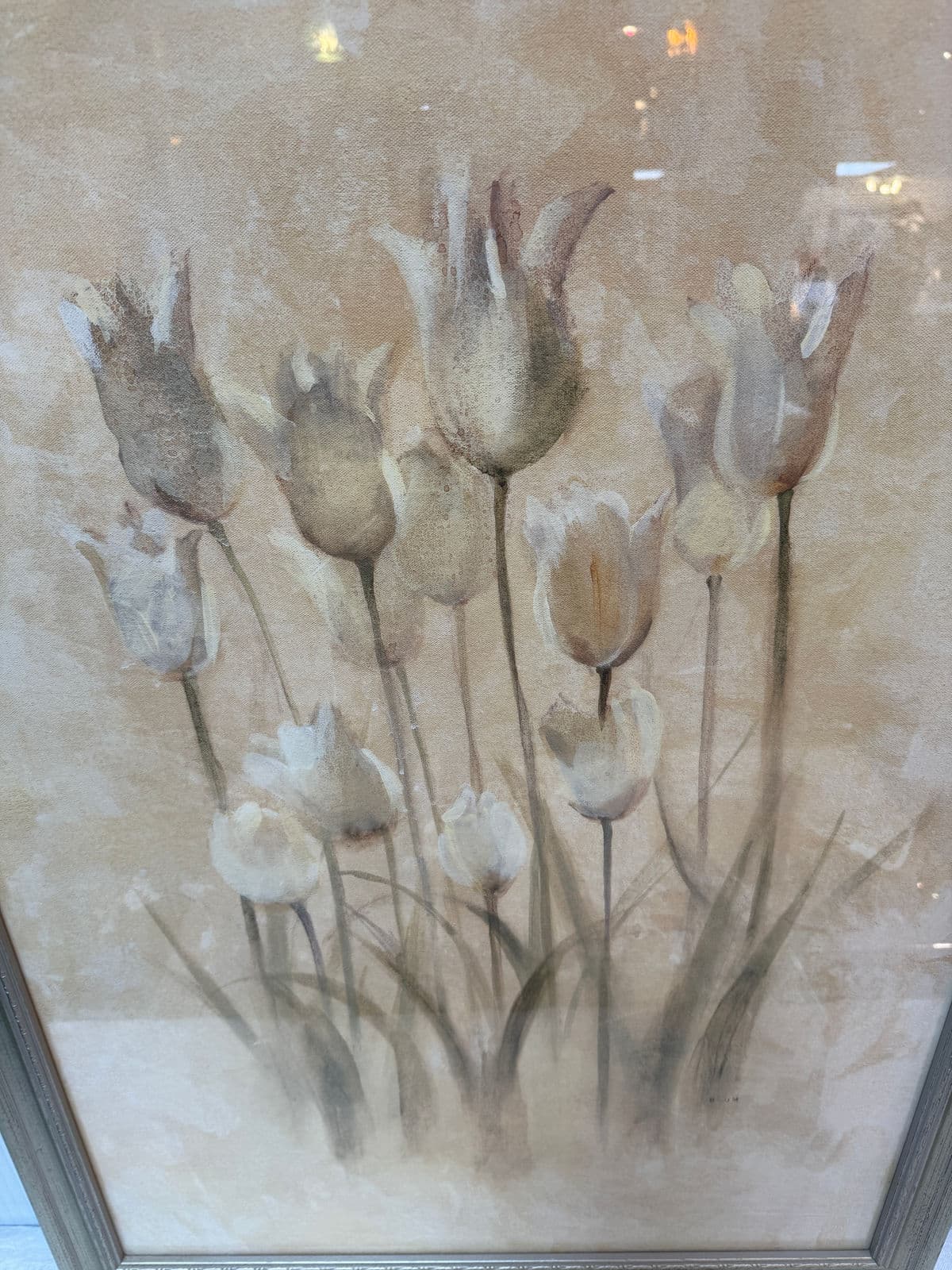 Cheri Blum "White Triumphator Tulips" Art Work, Framed - Thumbnail 6