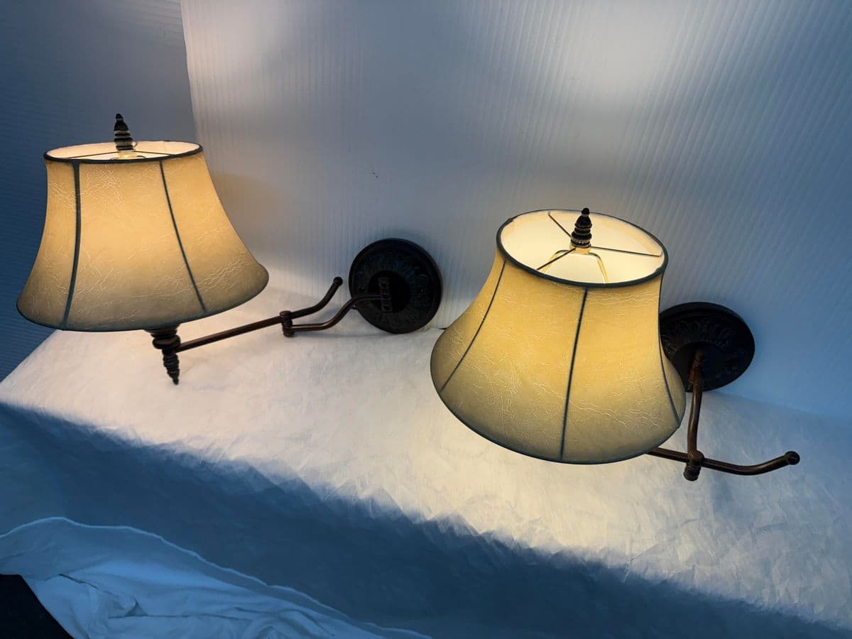 Barnes & Ivy French Rustic Swing Arm Sconces, Pair - Thumbnail 3