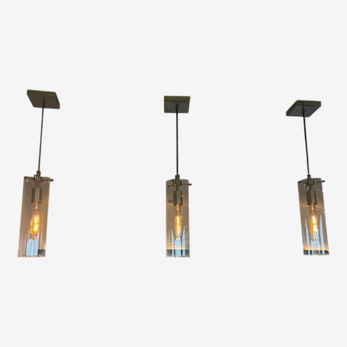 Arcadia Collection Cylindrical Pendant Lights, Set of Three - Image 1