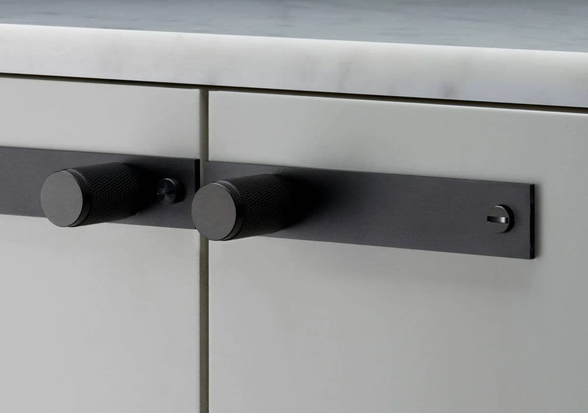 Buster + Punch Furniture Knob Plates, Black - Thumbnail 3