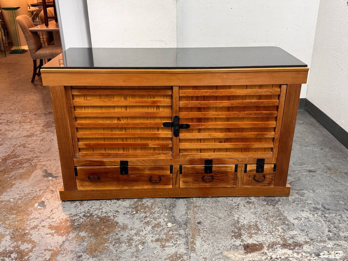 Vintage Japenese Marble Top Tansu - Thumbnail 12