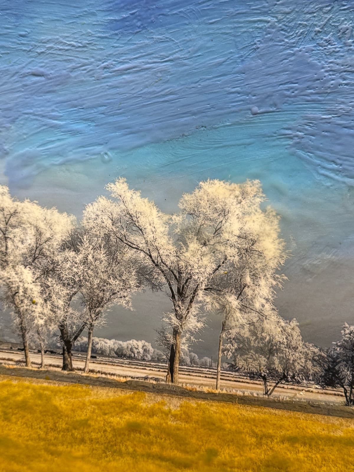 Don Miller Winter Sky Scape Painting, Unsigned - Thumbnail 10