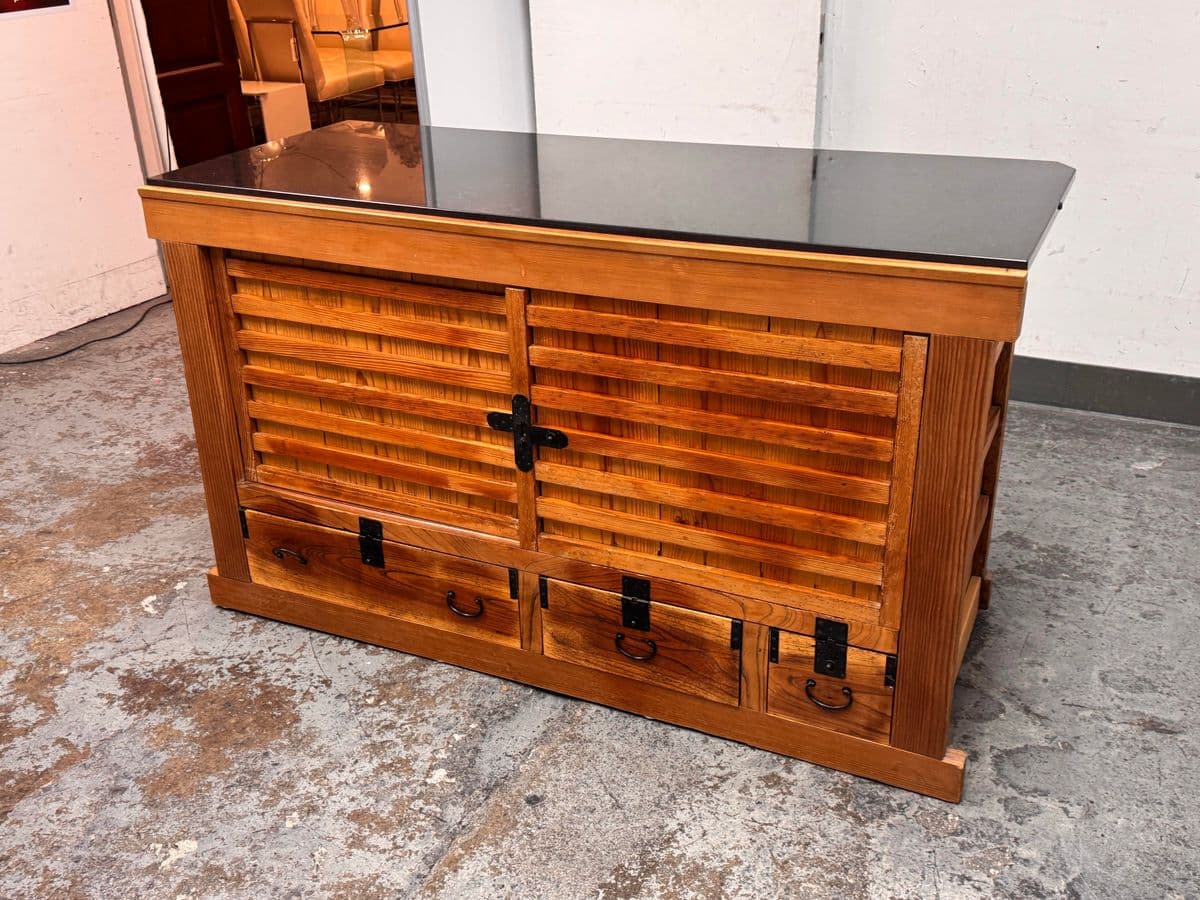 Vintage Japenese Marble Top Tansu - Thumbnail 10