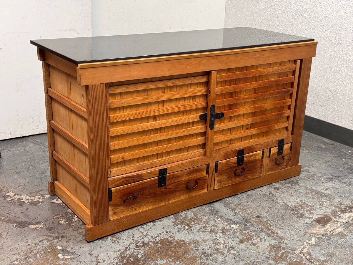 Vintage Japenese Marble Top Tansu - Thumbnail 13