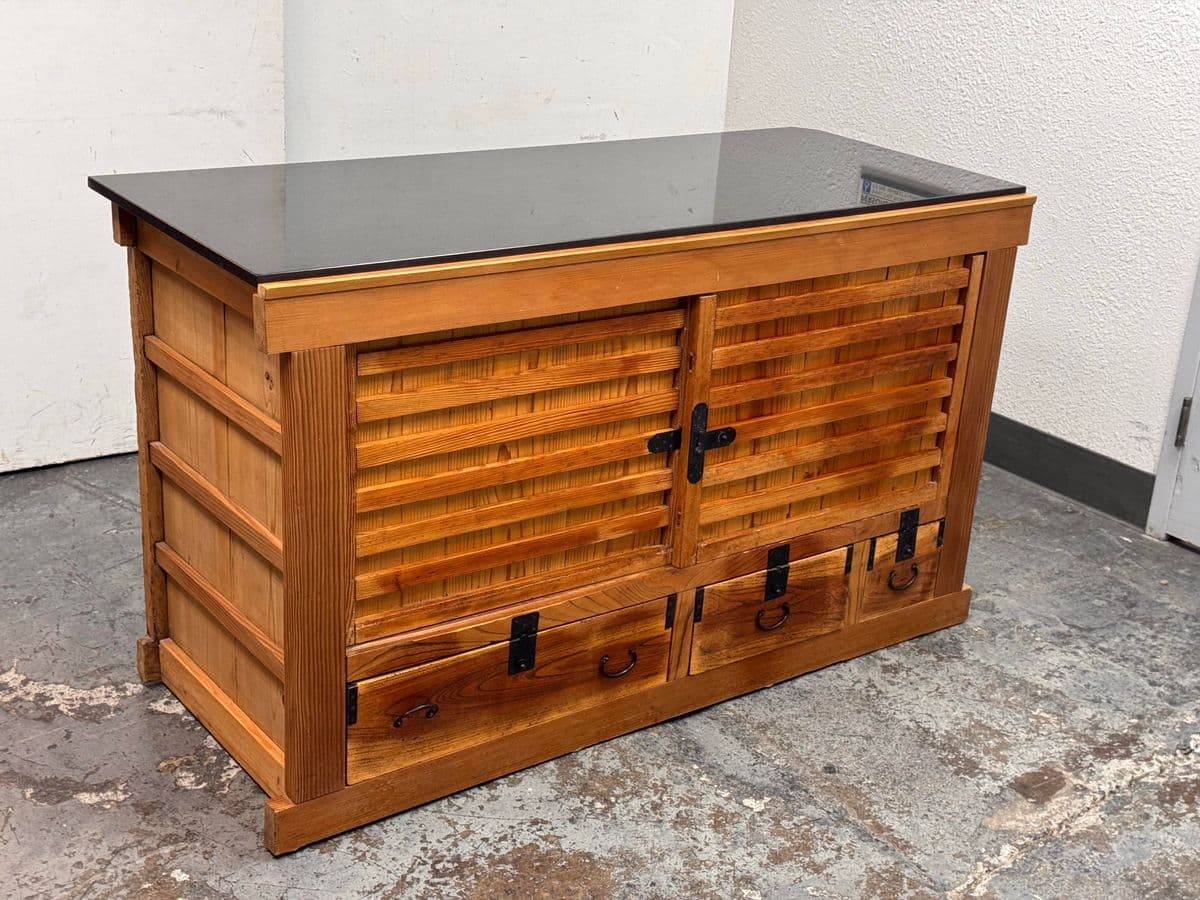 Vintage Japenese Marble Top Tansu - Thumbnail 9