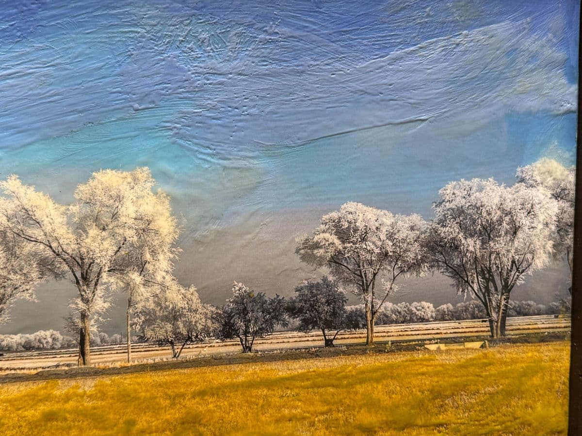 Don Miller Winter Sky Scape Painting, Unsigned - Thumbnail 7