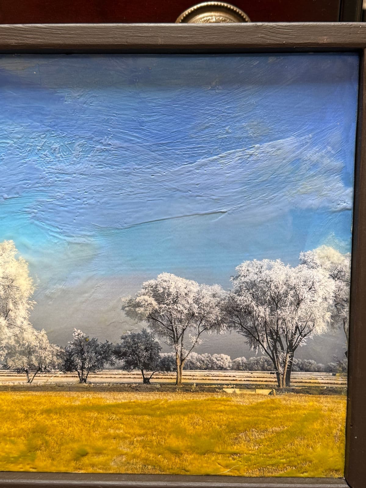 Don Miller Winter Sky Scape Painting, Unsigned - Thumbnail 11