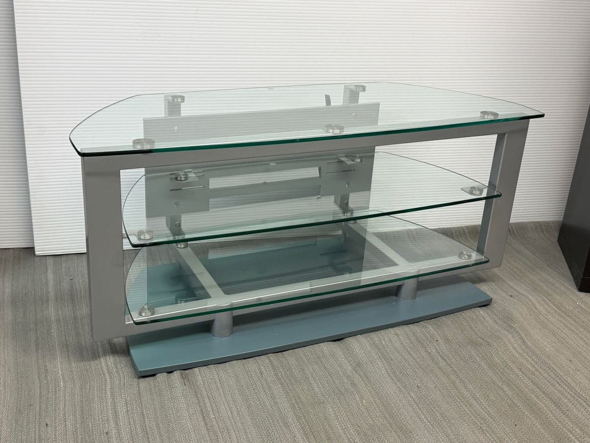 Bdi Contemporary Glass & Metal Tv Stand/Console - Thumbnail 6
