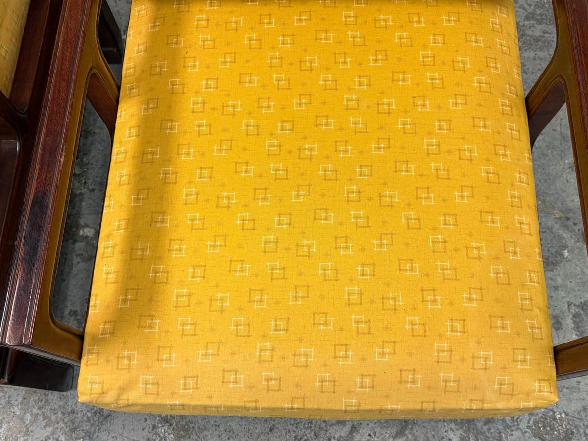 Vintage Asian Style Rosewood Lounge Chairs, Pair - Thumbnail 10