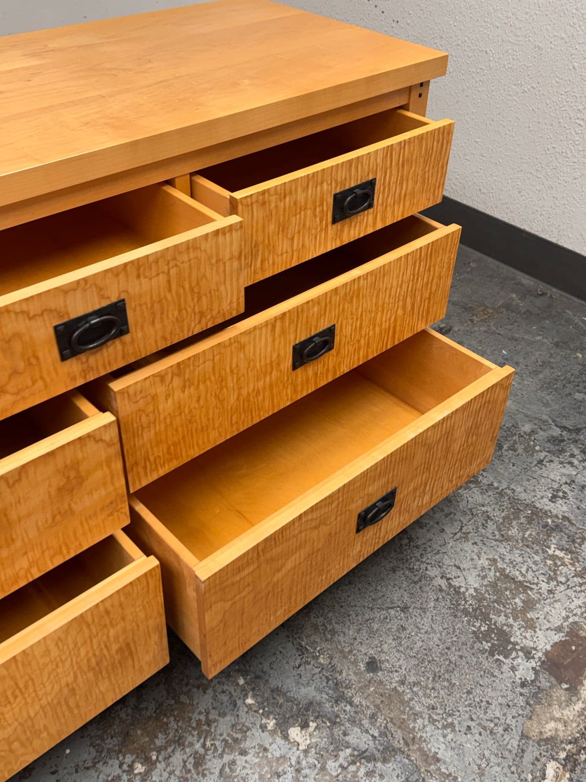 Berkeley Mills Bird's Eye Maple Wood Dresser - Thumbnail 7