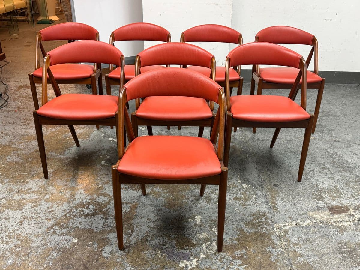 Mid 20th Century Kai Kristiansen for Mobler Dining Chairs, Set of Eight - Thumbnail 4