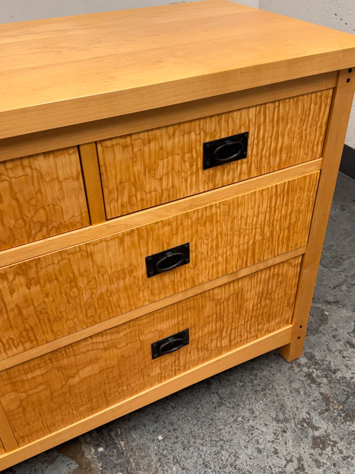 Berkeley Mills Bird's Eye Maple Wood Dresser - Thumbnail 6