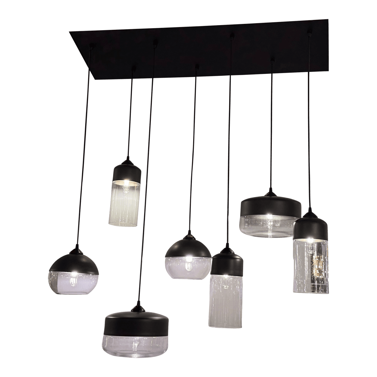 Hennepin Made Parallel Collection Pendant Chandelier, Custom - Thumbnail 2