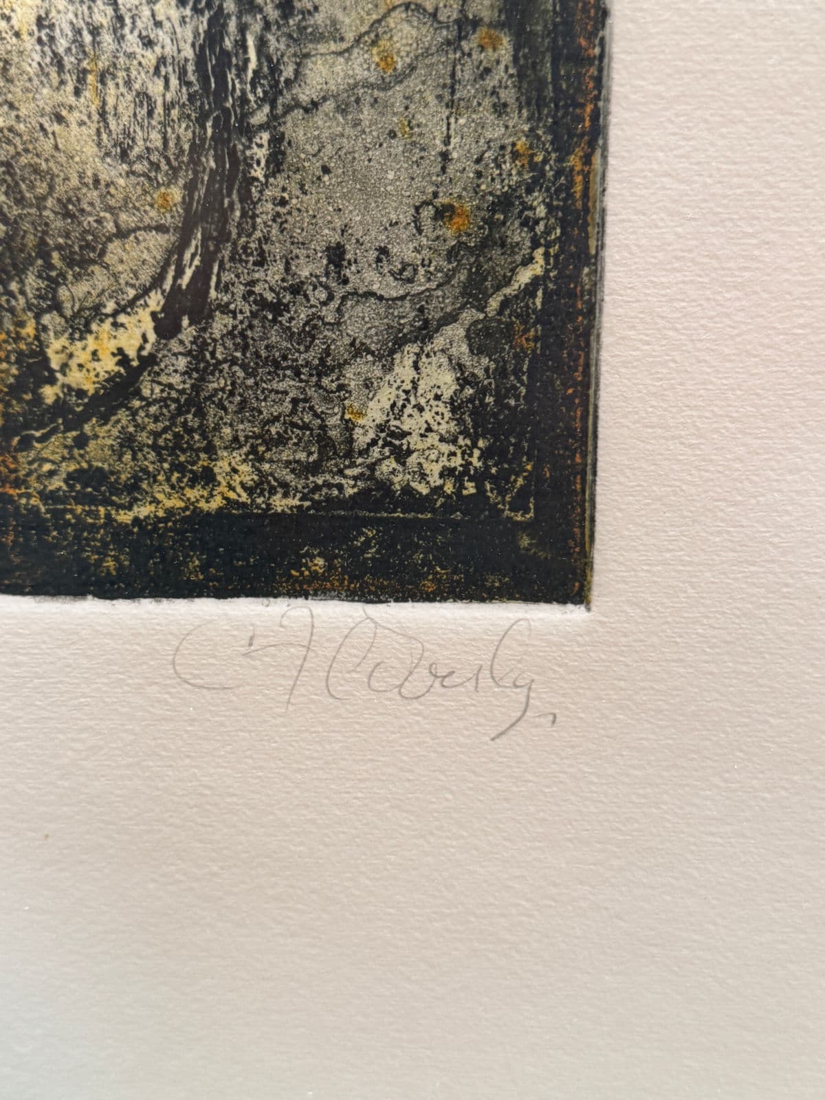 Abstract Expressionistic Etching, Signed - Thumbnail 5