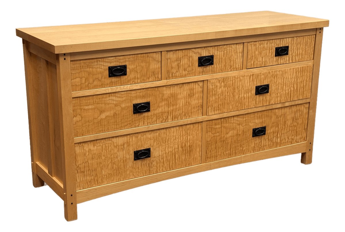 Berkeley Mills Bird's Eye Maple Wood Dresser - Thumbnail 2