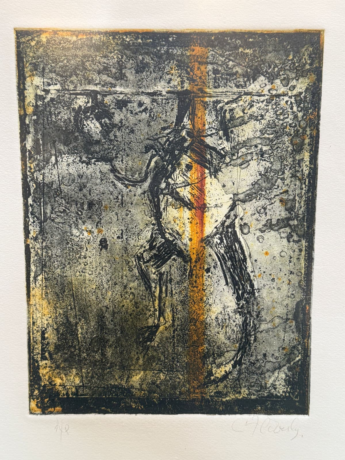 Abstract Expressionistic Etching, Signed - Thumbnail 6