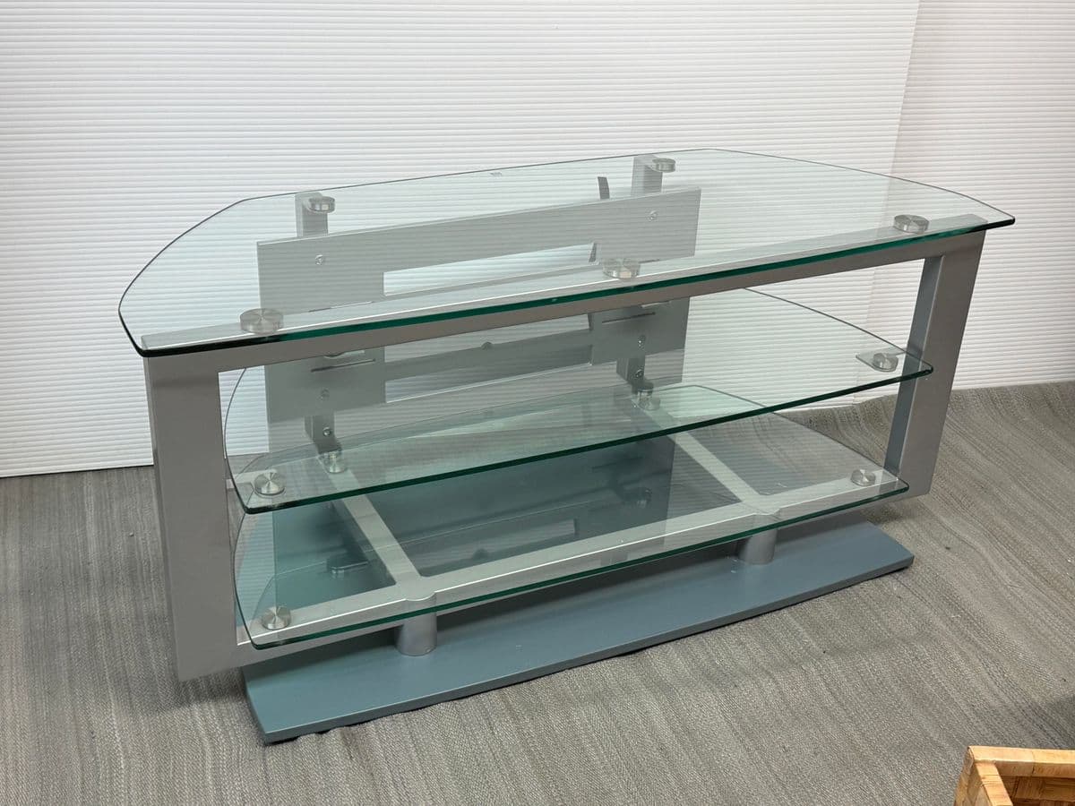 Bdi Contemporary Glass & Metal Tv Stand/Console - Thumbnail 9