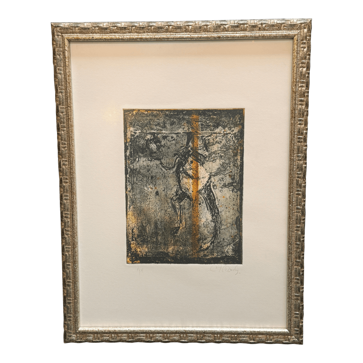 Abstract Expressionistic Etching, Signed - Thumbnail 2