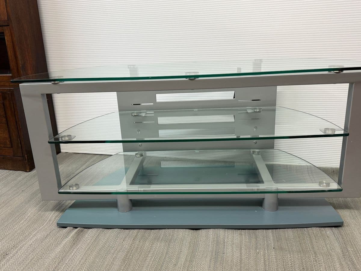 Bdi Contemporary Glass & Metal Tv Stand/Console - Thumbnail 13