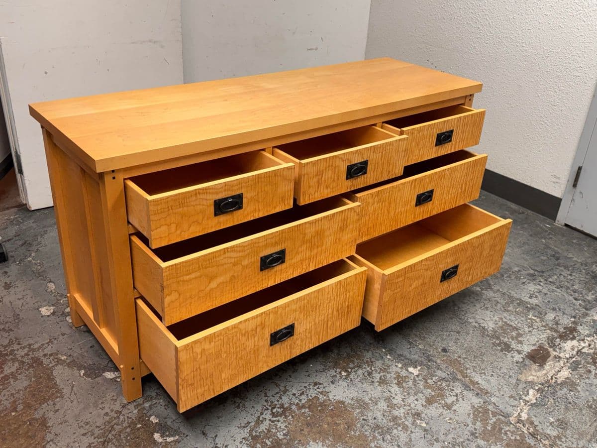 Berkeley Mills Bird's Eye Maple Wood Dresser - Thumbnail 9