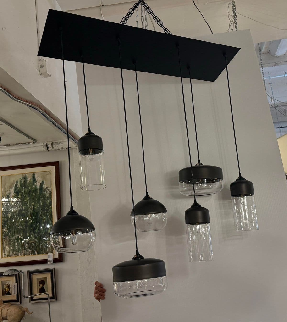 Hennepin Made Parallel Collection Pendant Chandelier, Custom - Thumbnail 3