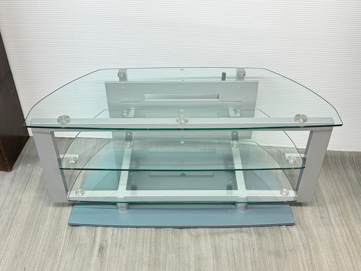 Bdi Contemporary Glass & Metal Tv Stand/Console - Thumbnail 4